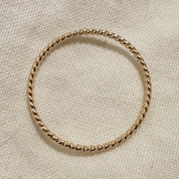Jewelry - Gold Filled Rope Twist Stacking Ring - Size 6
